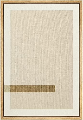 IDEA4WALL Framed Canvas Print Wall Art Tan Brown Square Polygon Collage Abstract Geometric Illust... | Amazon (US)