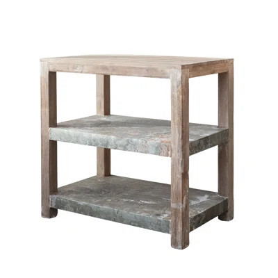 Mescal Reclaimed Wood And Metal Clad Credenza With 2 Shelves | Wayfair North America