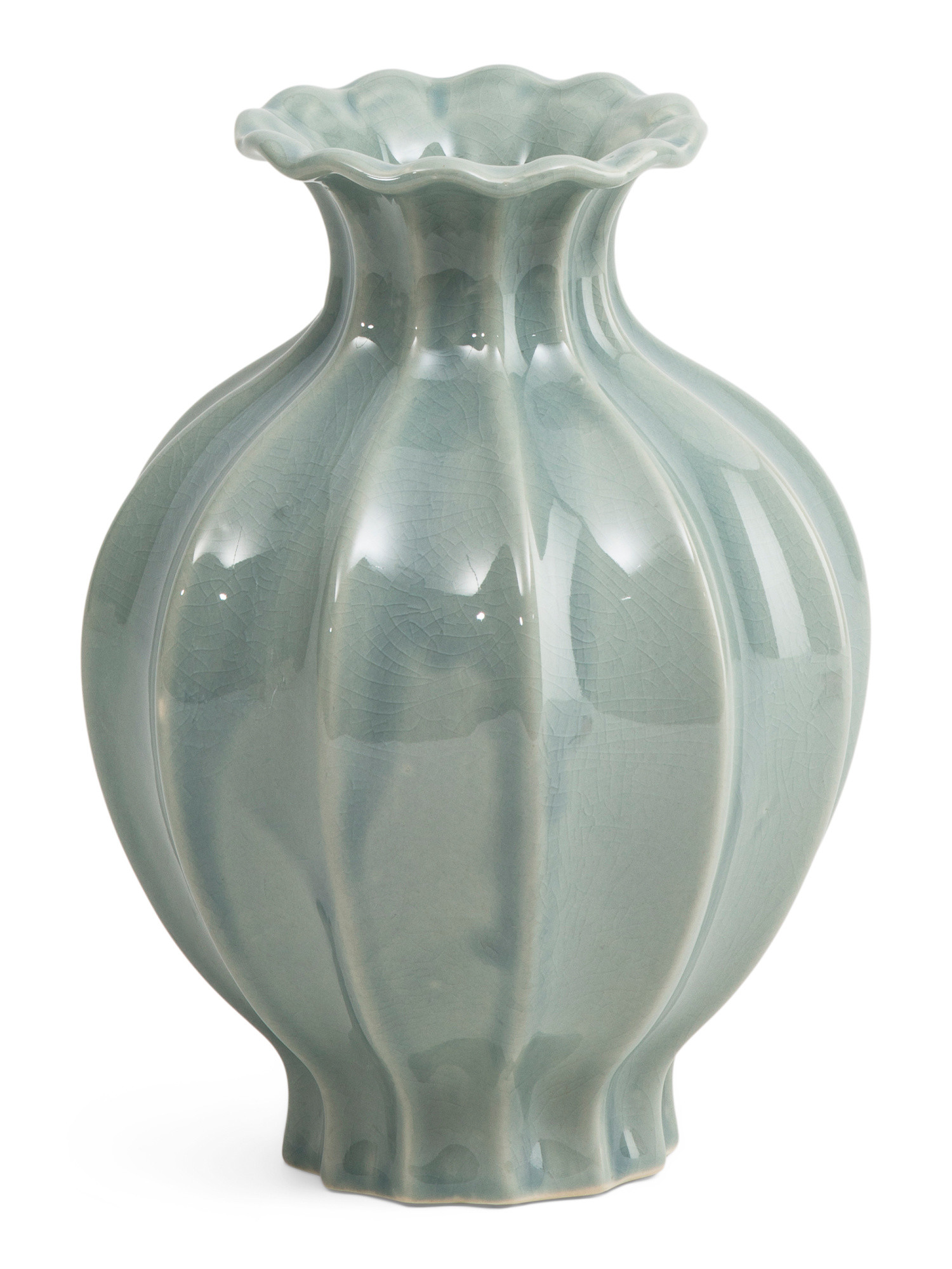 8in Ruffle Ceramic Vase | TJ Maxx