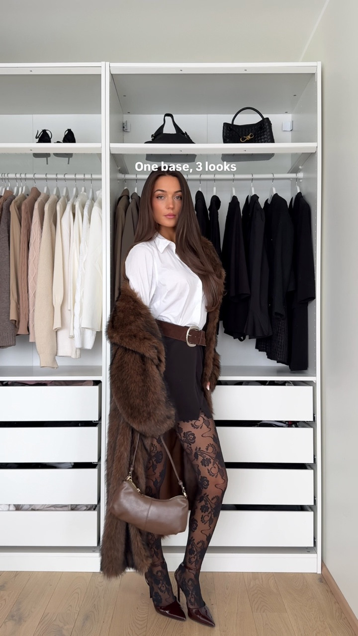 1 base outfit and 3 looks🤍 Same white shirt and black skirt - styled three different ways for different occasions

Which look would you wear: 1, 2, or 3? 💫
Save this for when you "don't know what to wear" and
send it to your friens who is a style icon🫶

#pinterestoutfits #capsulewardrobe #fashionreel #transitionreel blackoutfit
1 base outfit, 3 outfits one base, outfit styling, how to style white shirt, capsule wardrobe ideas, minimalist fashion outfits, work outfit inspo, everyday outfit ideas, pinterest outfit inspo, styling basics, fashion creator, wardrobe essentials, fashion reel ideas, outfit transformation, recreating pinterest outfits, office outfits