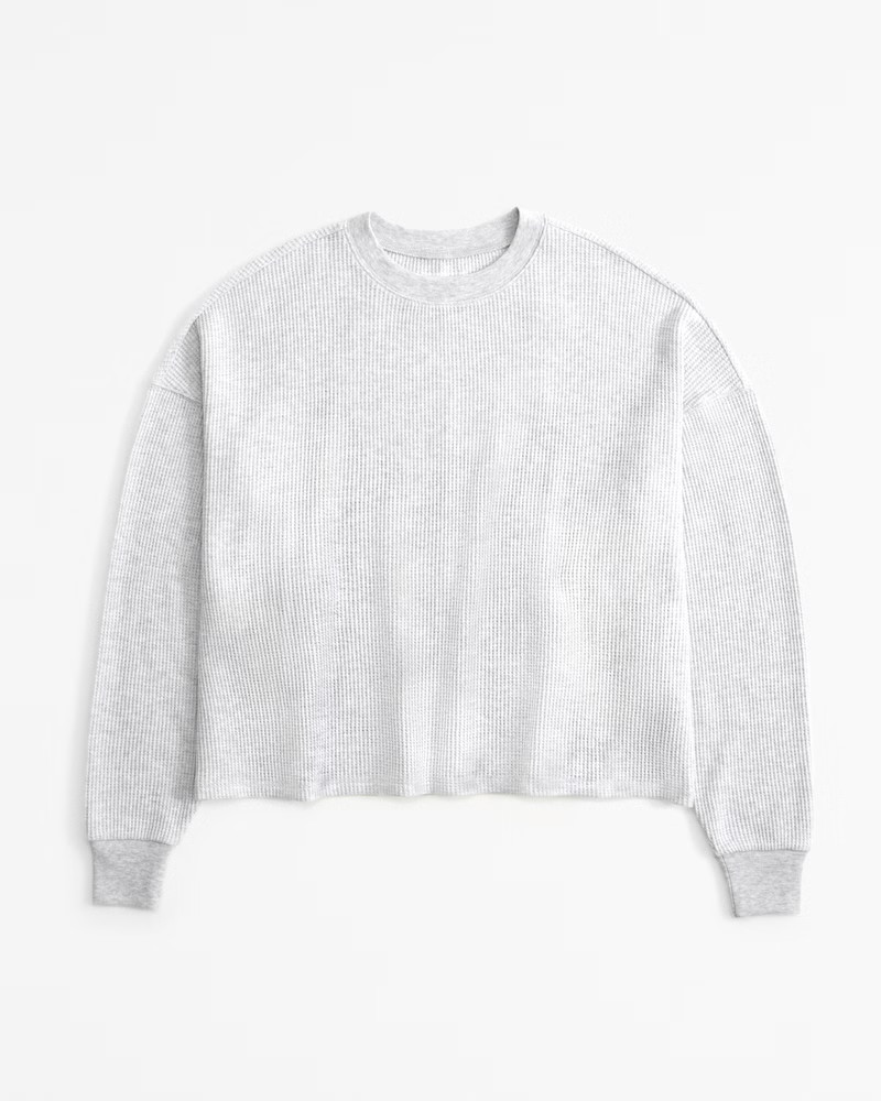Long-Sleeve Oversized Dolman Waffle Tee | Abercrombie & Fitch (US)