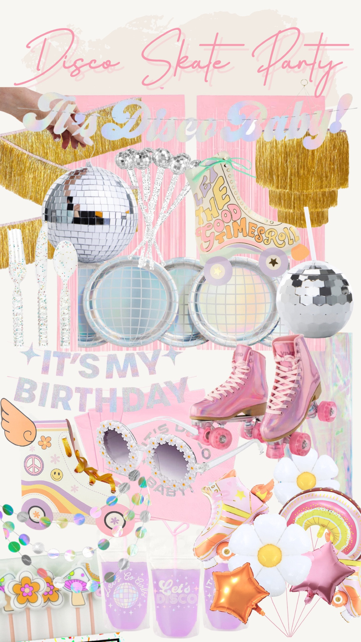 Super cute Disco Skate party theme 

#barbie #barbiethings #barbieparty #barbietheme #barbiebirthday
#birthdayparty #celebration #birthday #partylife #toddlerbirthday #coorporateeventplanner #birthdayparty #instaparty #partytime #partying #partytheme #partyidea #partydecor #partyideas #littlemermaid #kidparty #kidpartytheme #toddlers #kids #summerparty #summer #summerideas #summeractivities #daisyparty #daisy #flowerpower #discoparty #danceparty #sunparty #partyanimal #wildone #cutieparty
#disco #eras #discotheme #discoparty

#LTKkids #LTKBacktoSchool #LTKFind