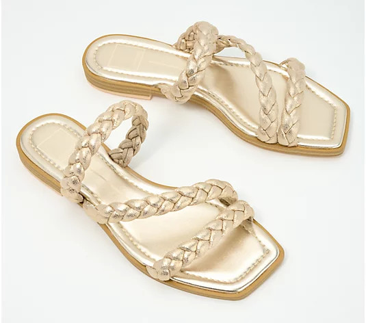 Dolce Vita Braided Strap Slide Sandals - Iman - QVC.com | QVC