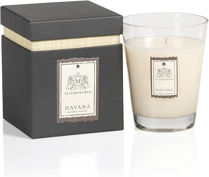 ZODAX Illuminaria Collection Scented Candle Small Glass Jar in Gift Box (Havana) - 340 GR/12 OZ | Amazon (US)