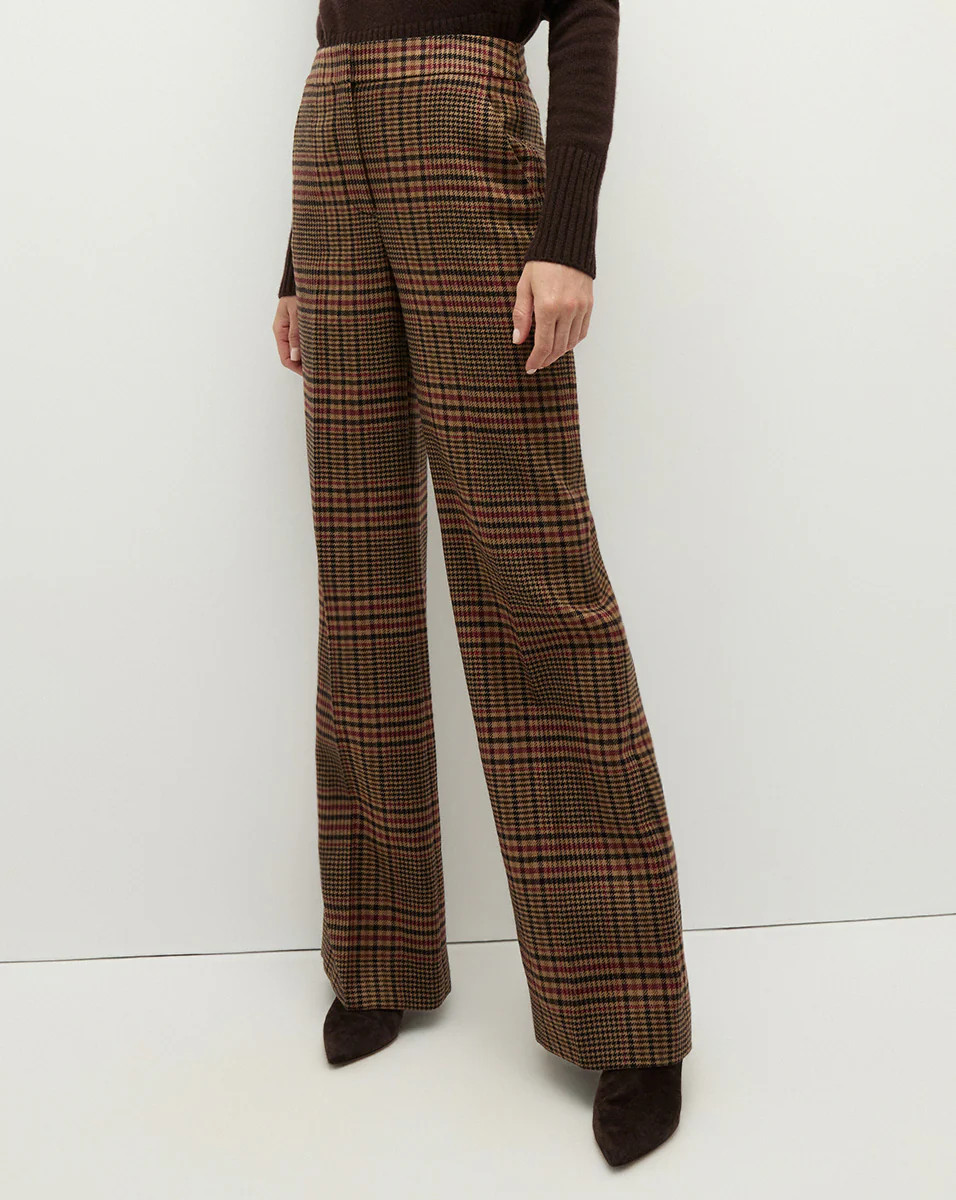 Tonelli Plaid Pants in Camel & Black | Veronica Beard | Veronica Beard