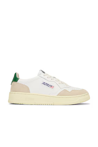Autry Medalist Low Sneaker in White & Amazon from Revolve.com | Revolve Clothing (Global)