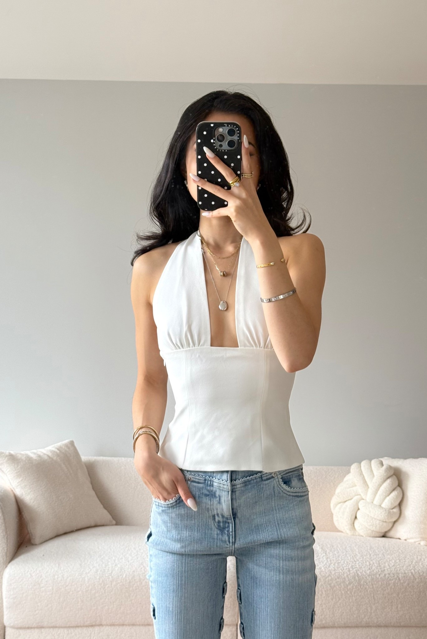 Plunge tops are perfect for broader shoulders ☺️ 

#LTKPetite #LTKootd #LTKgrwm