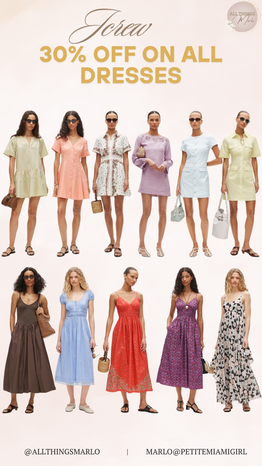 J.crew 30% off on all dresses. 

 #LTKSeasonal #LTKSaleAlert #LTKTravel