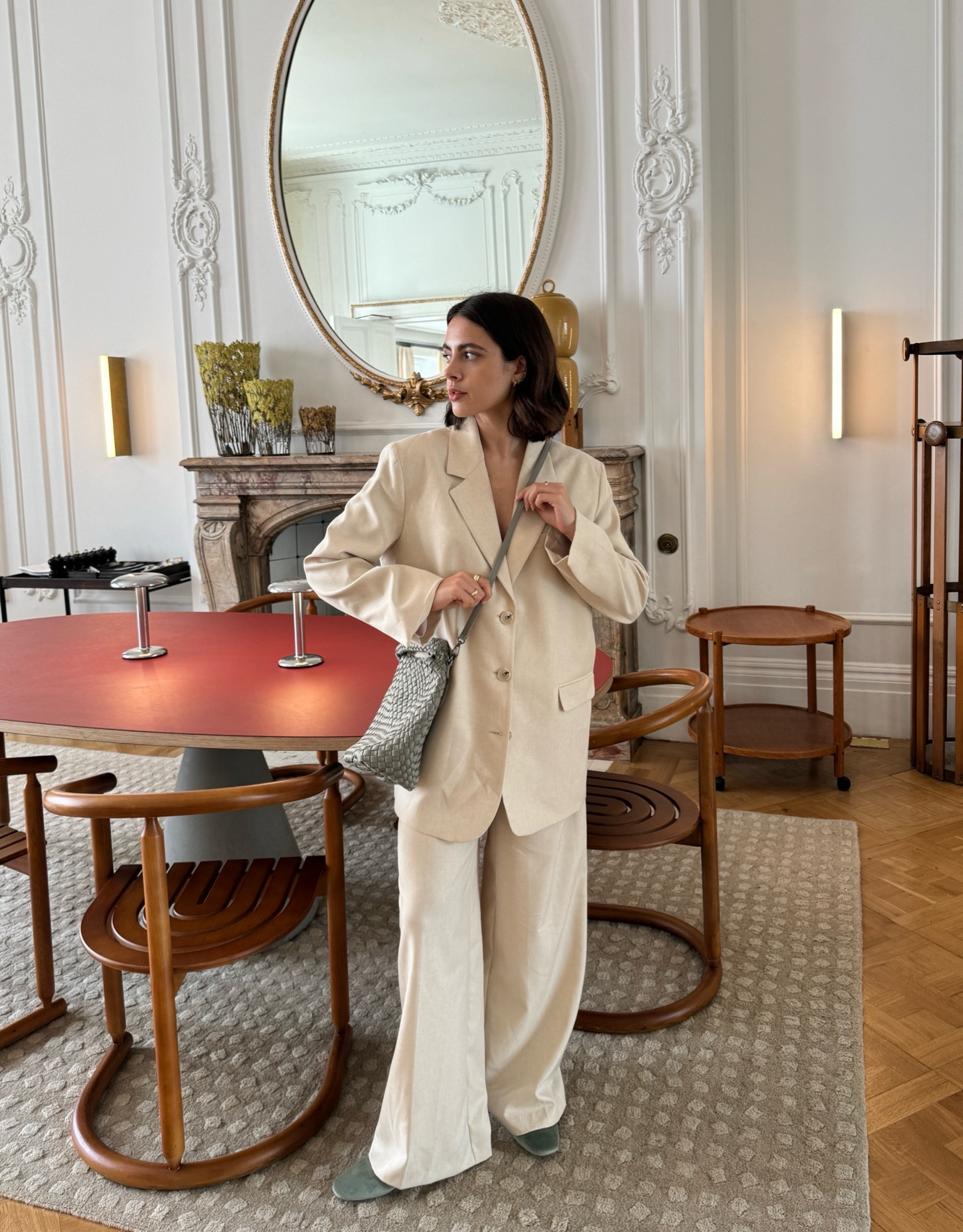 Reserved, Asos, Vero moda, H&m, River island, Warehouse fashion, transitional outfit, transitional style, spring outfit, spring fashion, oversized blazer, beige blazer, wide leg trousers, beige trousers, mary jane flats, khaki green flats, woven bag, green crossbody bag, spring outfit ideas, style inspiration 

#LTKeurope #LTKstyletip #LTKSeasonal