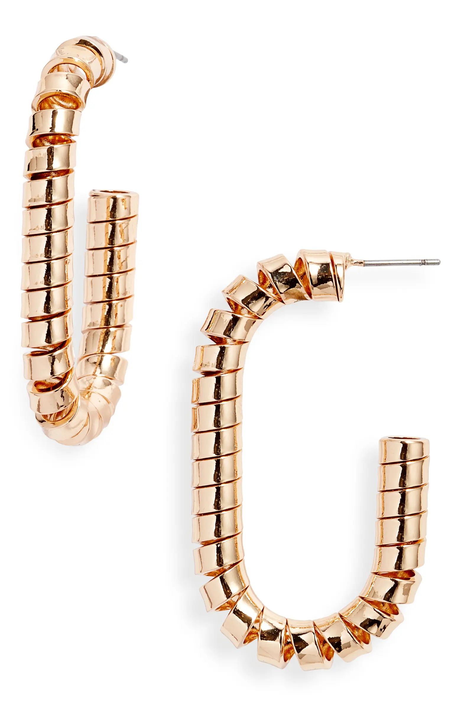 Spiral Oval Hoop Earrings | Nordstrom