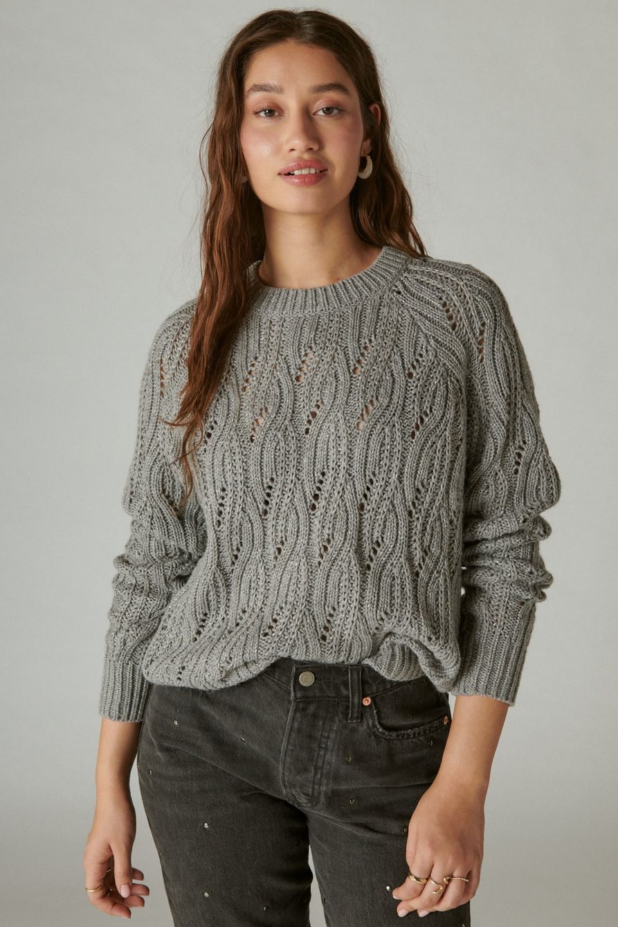 CABLE STITCH SHINE PULLOVER | Lucky Brand