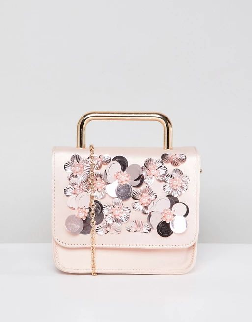 Glamorous Pink Floral Trim Bag | ASOS US