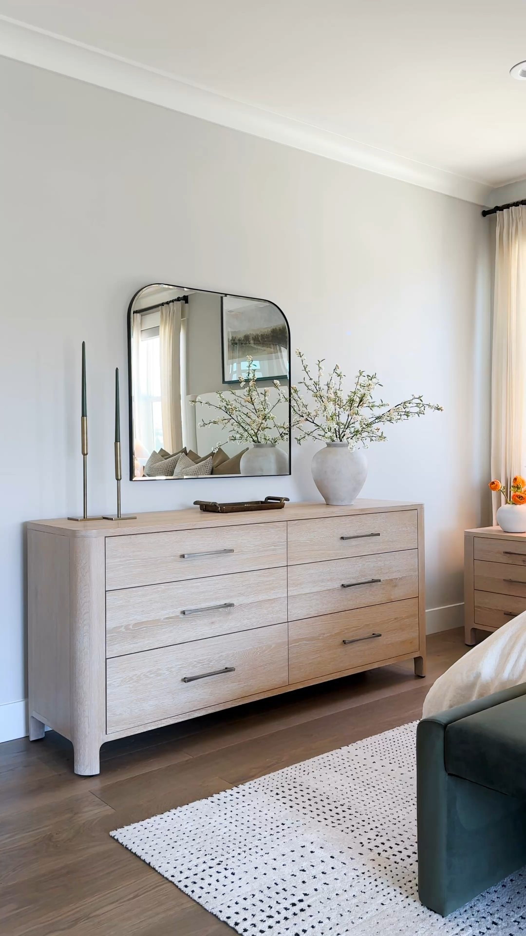 Full bedroom refresh with pottery barn, Arhaus, Two Pages Curtains, Wayfair. Neutral vibes w a pop of green to keep it fresh. 

#LTKActive #LTKOver40 #LTKHome