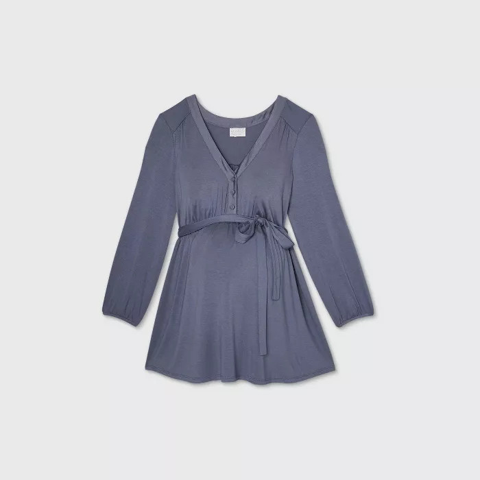 Maternity Long Sleeve Button-Front Knit Top - Isabel Maternity by Ingrid & Isabel™ | Target