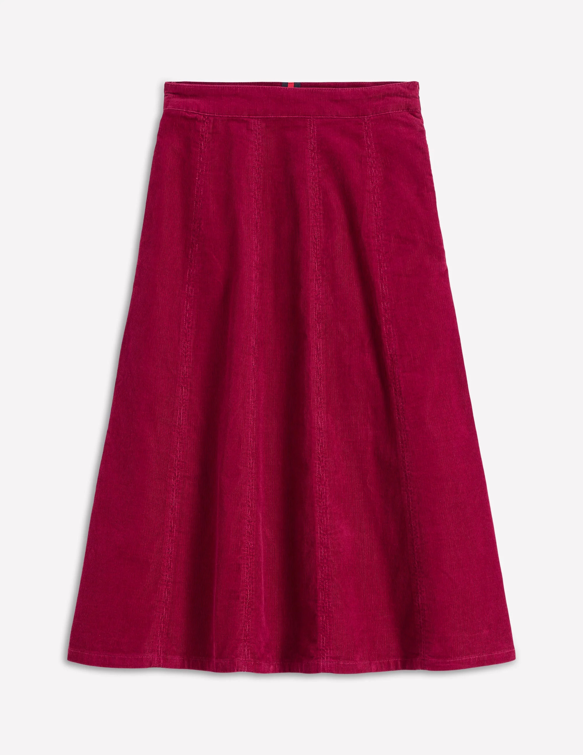 Joy Cord Midi Skirt-Burgundy Red | Boden UK