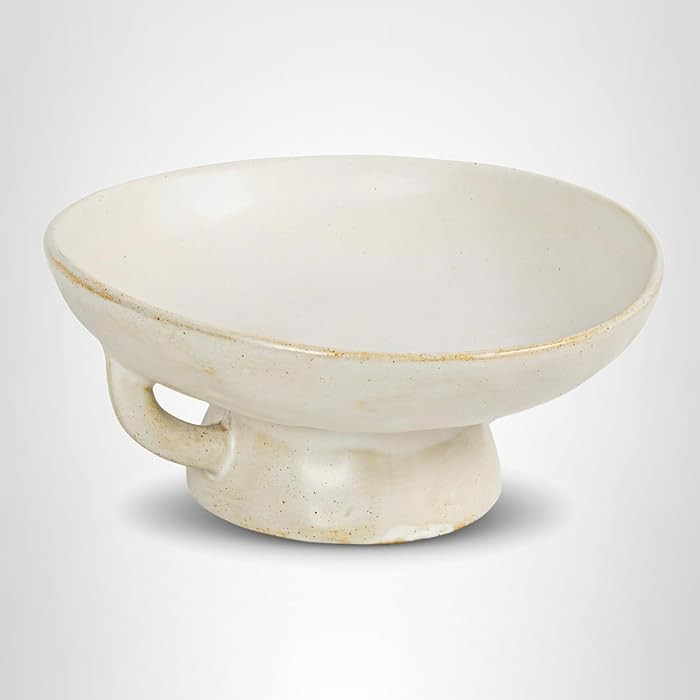 Creative Co-Op Stoneware Bowl w Reactive Glaze, White | Amazon (US)