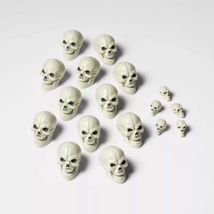 17ct Mini Skulls Halloween Decorative Props - Hyde & EEK! Boutique™ | Target