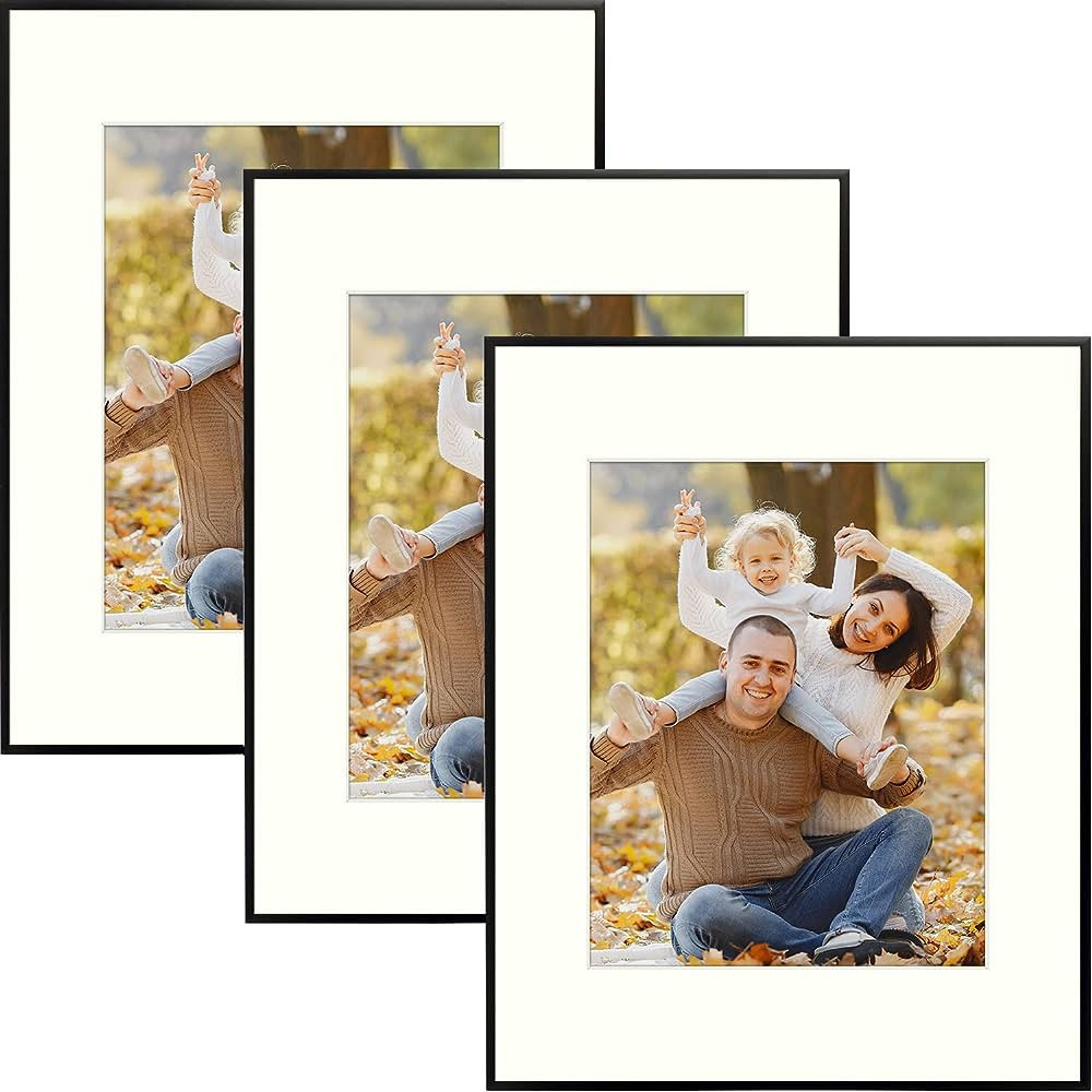 Mat Board Center, Set of 3, 16x20 Aluminum Metal Picture Frames - Wall Display - for Art, Prints,... | Amazon (US)