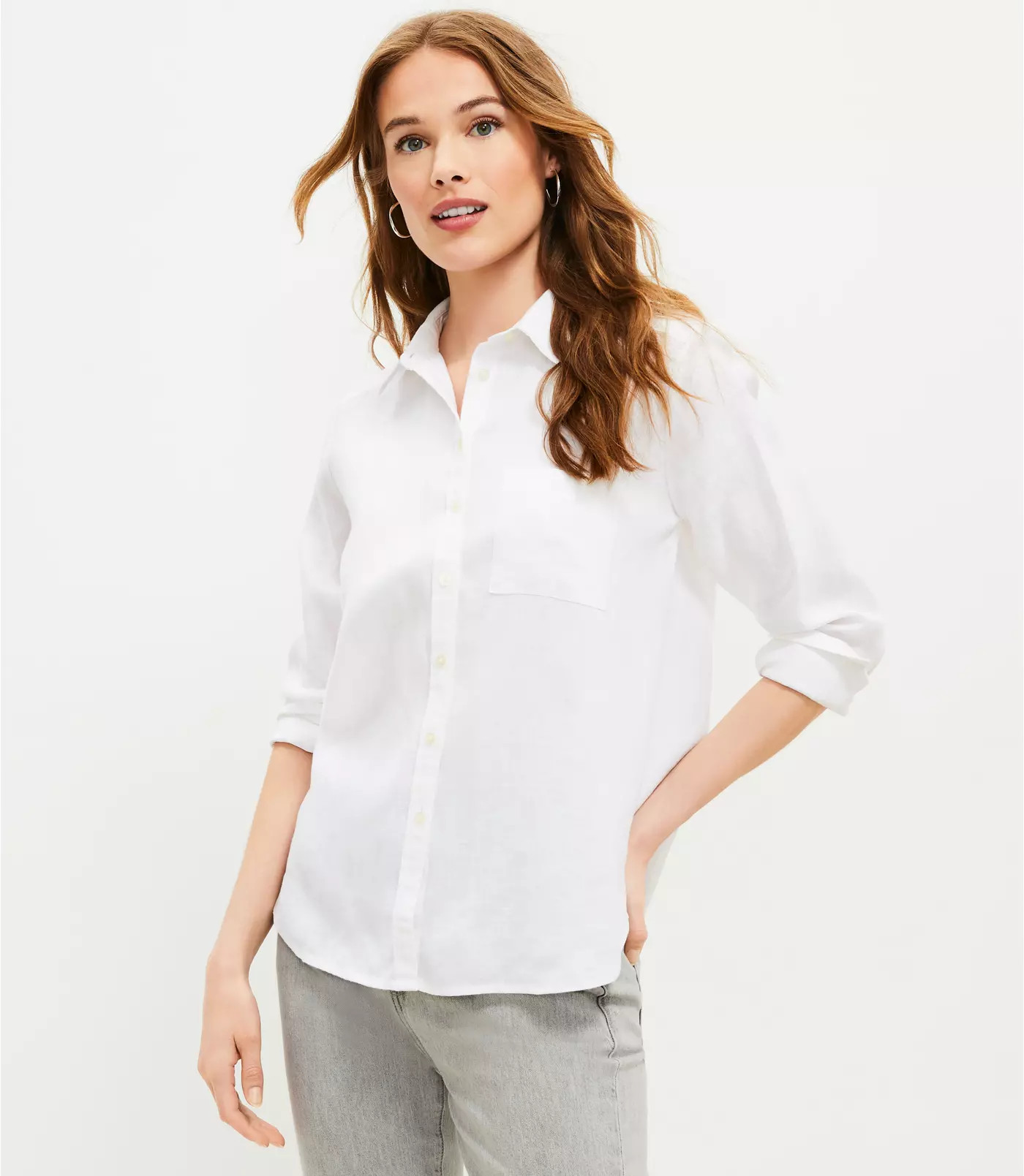Linen Everyday Pocket Shirt | LOFT | LOFT