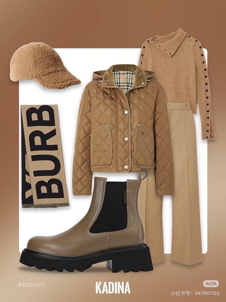 🍂 Cozy Chic Fall/Winter Outfit 🍂

This look is giving quiet luxury vibes — warm tones, classic textures, and timeless pieces 🤎

✨ Outfit Details ✨
	•	Quilted jacket — Burberry 50% OFF right now!! (a total steal🔥)
	•	Ribbed knit sweater with button details
	•	Wide-leg trousers for that effortless elegant silhouette
	•	Shearling cap + logo scarf to complete the look
	•	Chunky Chelsea boots — comfy and chic 👢

This is the perfect neutral outfit for chilly fall walks, coffee runs, or holiday get-togethers.
🎁 Don’t sleep on the Burberry sale — it won’t last long!

#LTKSaleAlert #LTKFallStyle #LTKUnder50 #Burberry #FallOutfits #WinterStyle #OOTD #QuietLuxury #NeutralOutfits #FallFashion