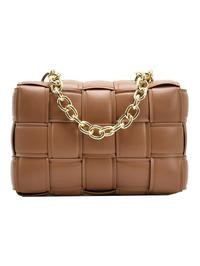 'Maddie' Intrecciato Faux Leather Chain Strap Bag (4 Colors) | Goodnight Macaroon