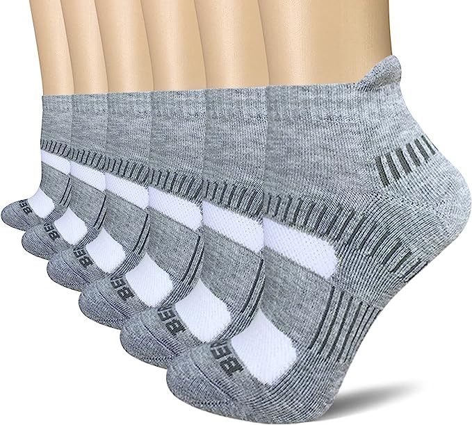 BERING Women's Performance Athletic Ankle Running Socks (6 Pairs) | Amazon (US)