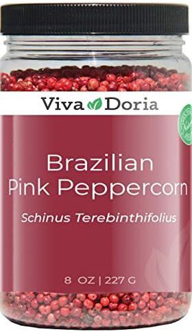 Viva Doria Brazilian Pink Peppercorns, Steam Sterilized Whole Pink Pepper, 8 Oz | Amazon (US)