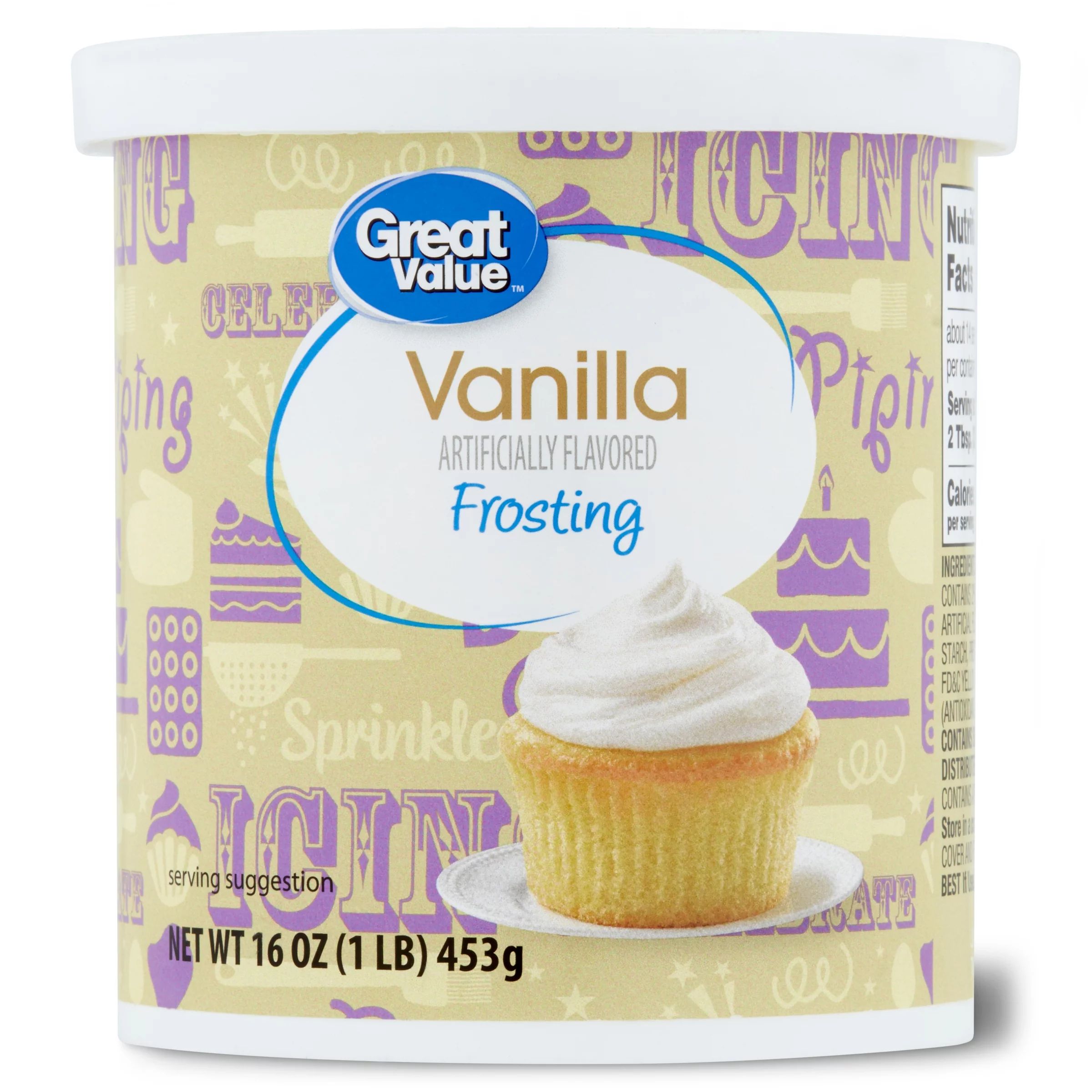 Great Value Vanilla Frosting Tub 16 OZ - Walmart.com | Walmart (US)