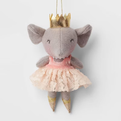 Felt Ballet Mouse Christmas Tree Ornament Gray/Pink - Wondershop™ | Target