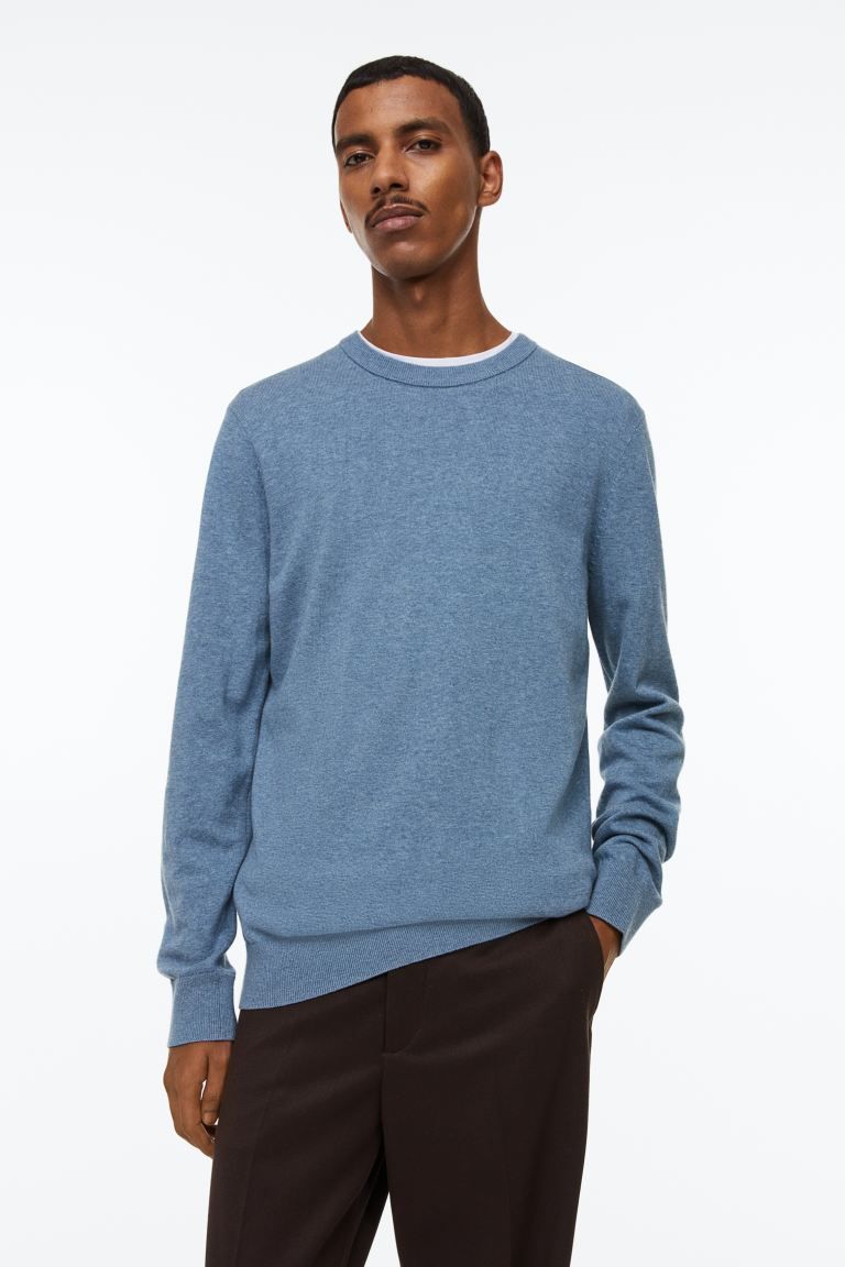 Slim Fit Fine-knit Cotton Sweater | H&M (US + CA)