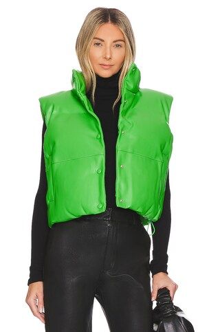 Toast Society Phoebe Puffer Vest in Green from Revolve.com | Revolve Clothing (Global)