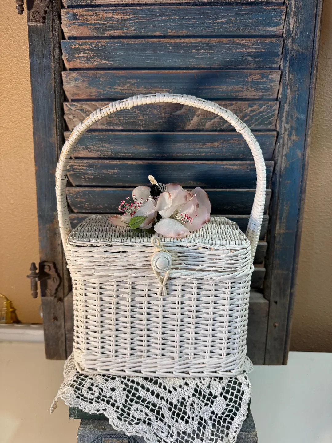 1950s Wicker Purse - Etsy | Etsy (US)