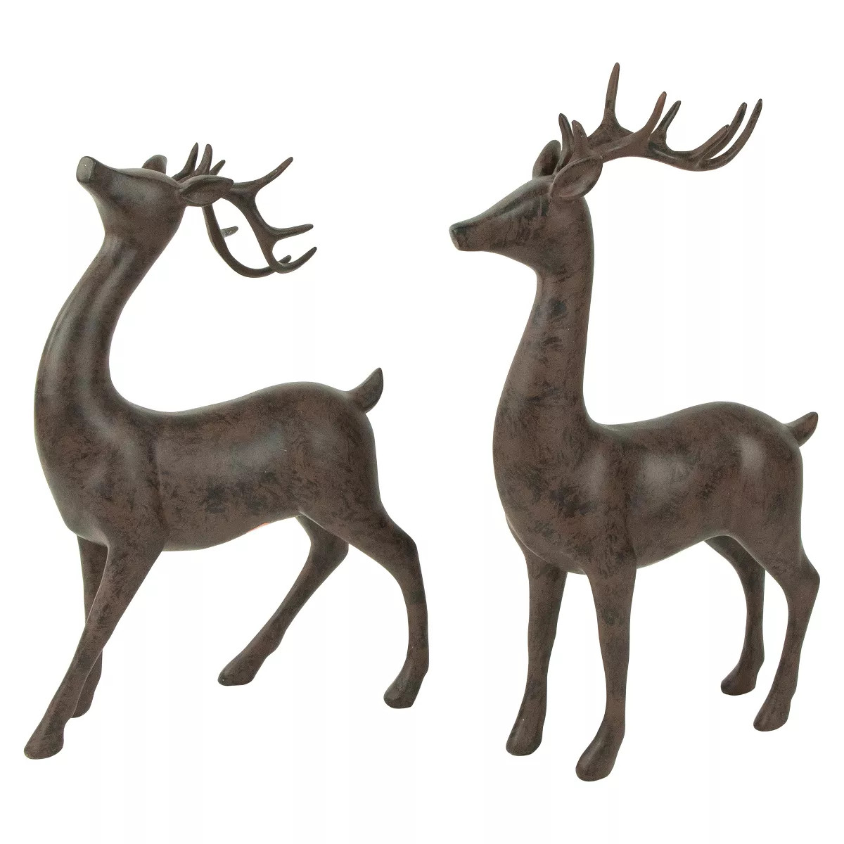 Northlight Standing Deer Christmas Decorations - 14" - Brown - Set of 2 | Target