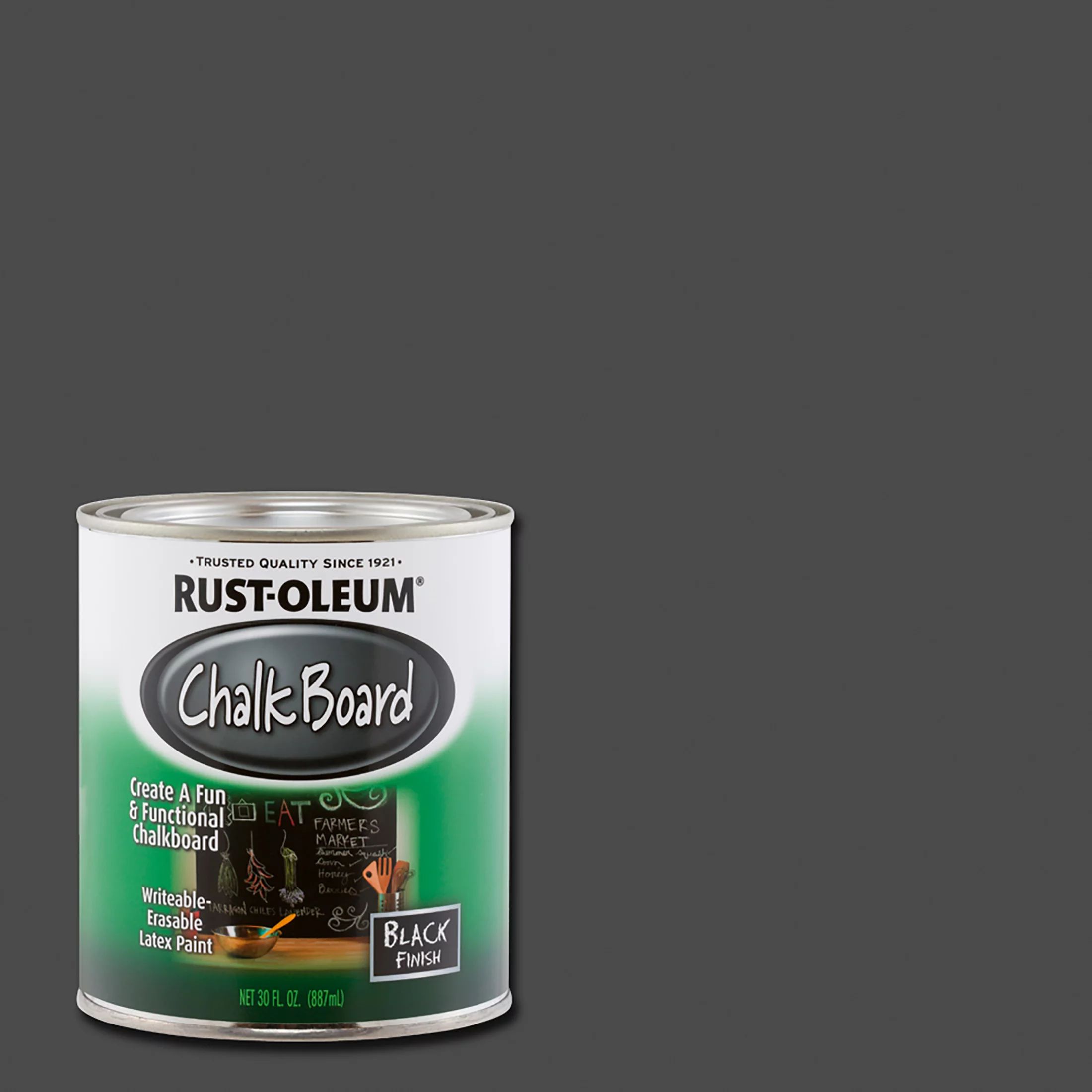 Black, Rust-Oleum Specialty ChalkBoard Paint Flat, Quart - Walmart.com | Walmart (US)