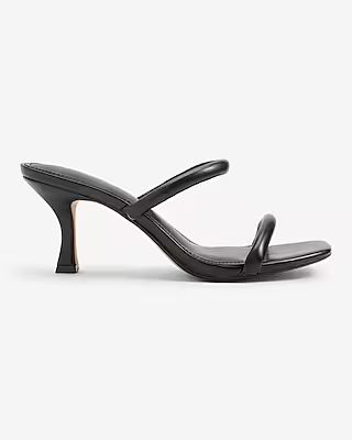 Double Tube Band Heeled Sandals | Express