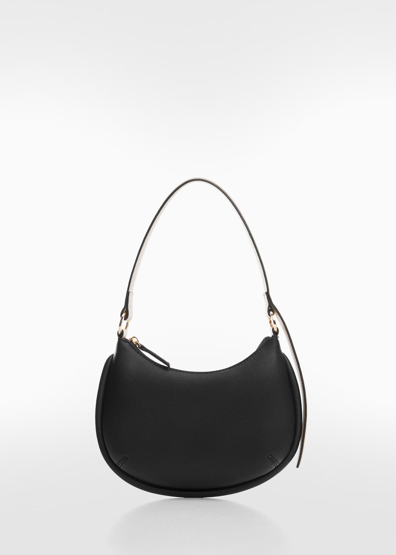 Leather-effect shoulder bag - Woman | MANGO USA | MANGO (US)