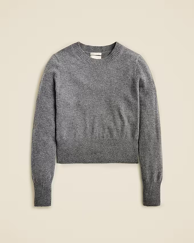 Cashmere shrunken crewneck sweater | J. Crew US