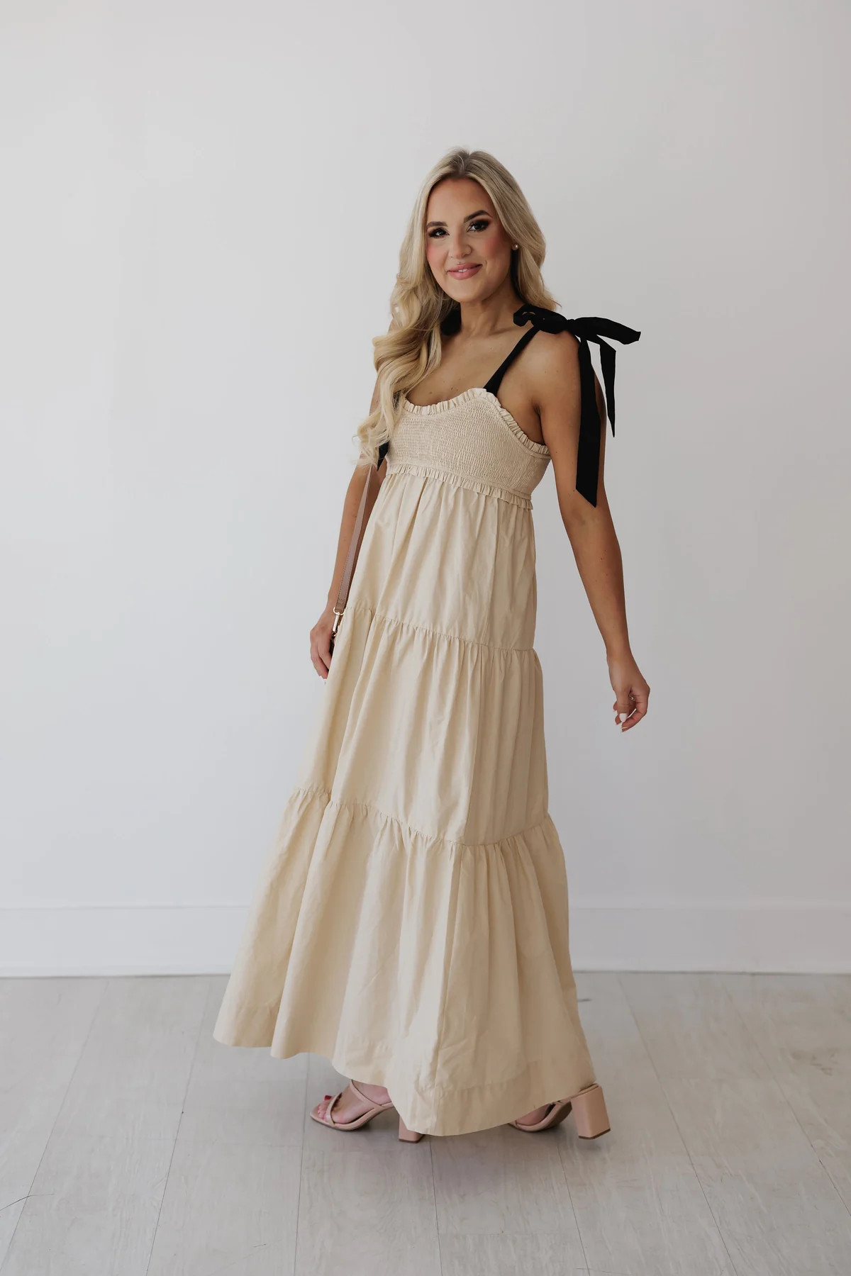 Cassandra Bow Tie Maxi Dress | Landry Kate