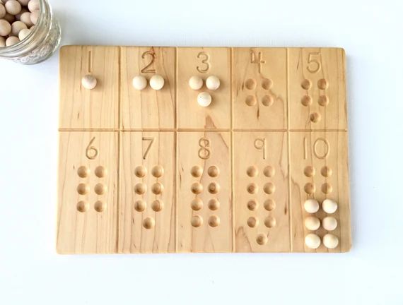 1-10 Number Board  Waldorf Montessori School Toy | Etsy | Etsy (US)