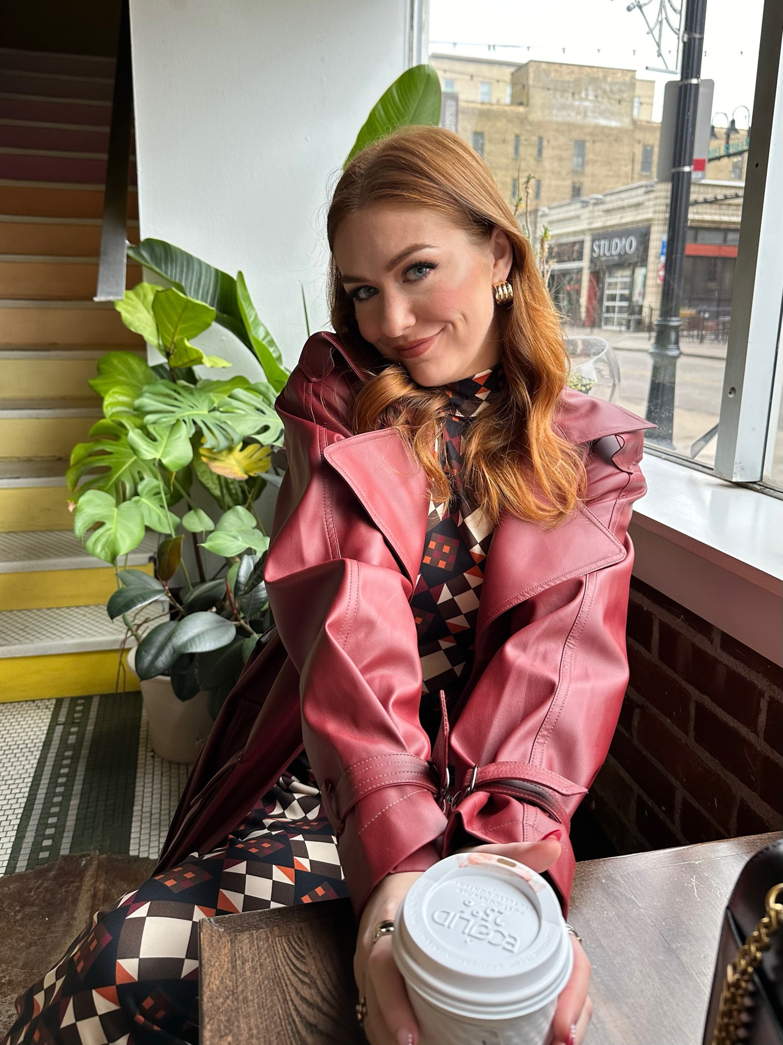 Burgundy leather trench and printed maxi dress for the winter months

#LTKSeasonal #LTKStyleTip