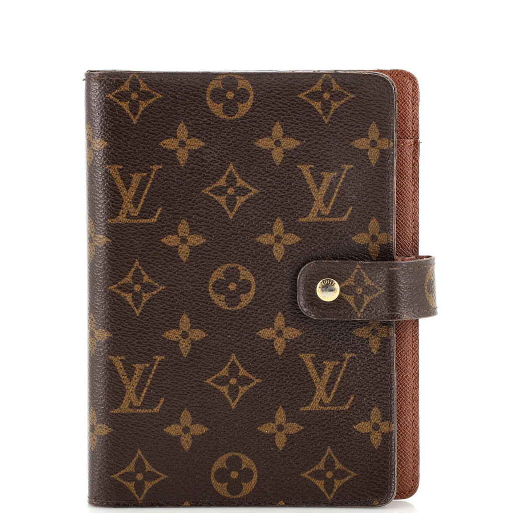 Ring Agenda Cover Monogram Canvas MM | Rebag