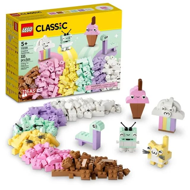 LEGO Classic Creative Pastel Fun Bricks Box 11028, Building Toys for Kids, Girls, Boys ages 5 Plu... | Walmart (US)