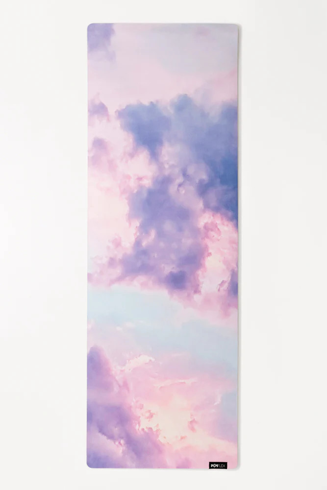 Vegan Suede Yoga Mat - Heart in the Clouds | POPFLEX