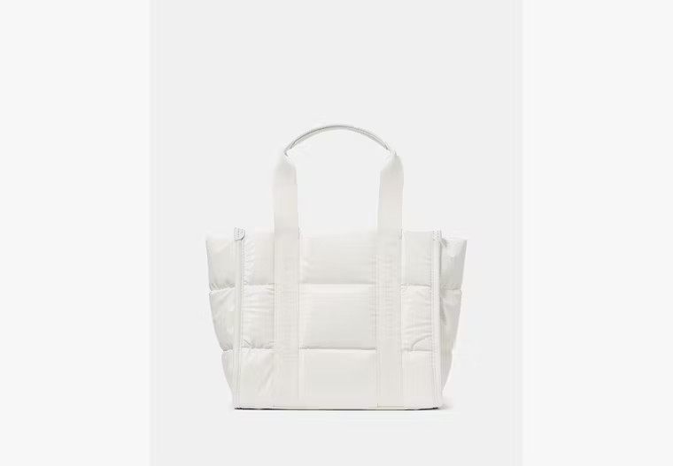 Kate Spade Kip Puffy Small Tote, Optic White | Kate Spade Outlet
