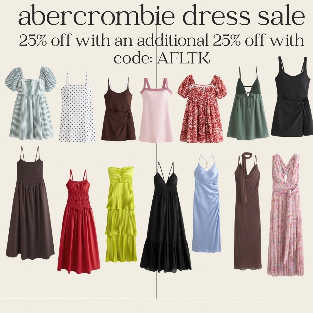Abercrombie dress sale!! 
25% off with stackable additional 25% off with code: AFLTK

#LTKSpringSale #LTKootd #LTKSaleAlert