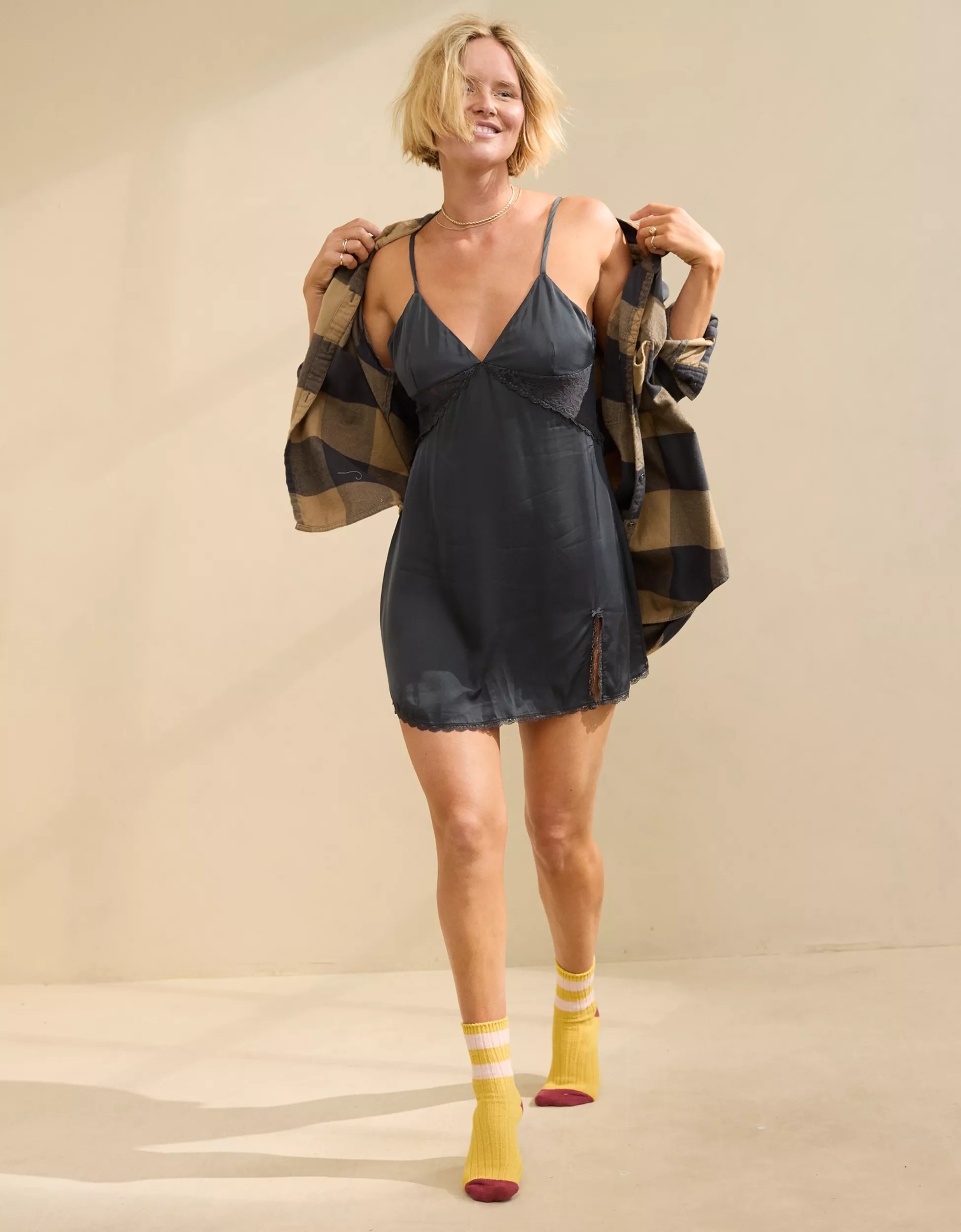 Aerie Off-Duty Satin Nightie | Aerie