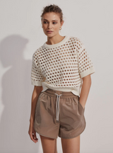 Claybourne Sweater Tee-Coconut | Linen & Flax Co