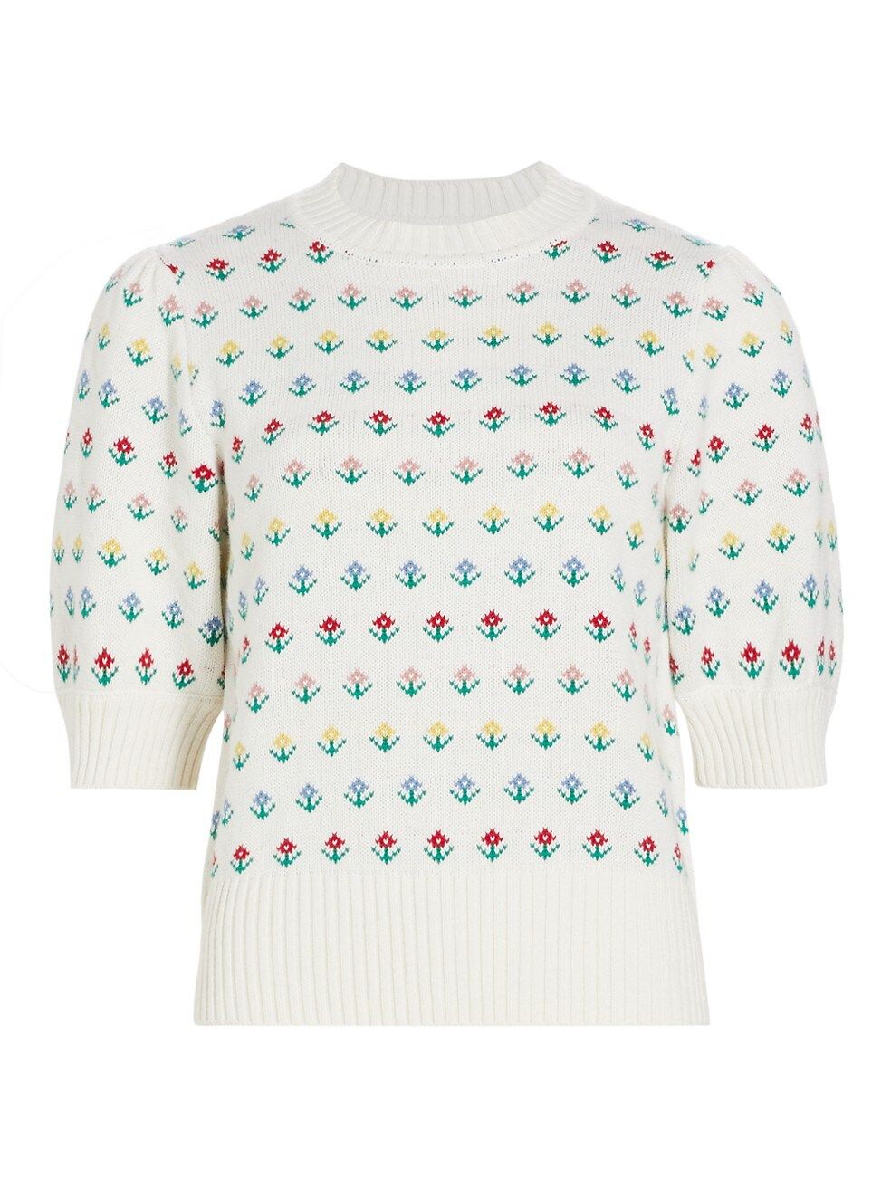 Marie Short-Sleeve Crewneck Sweater | Saks Fifth Avenue
