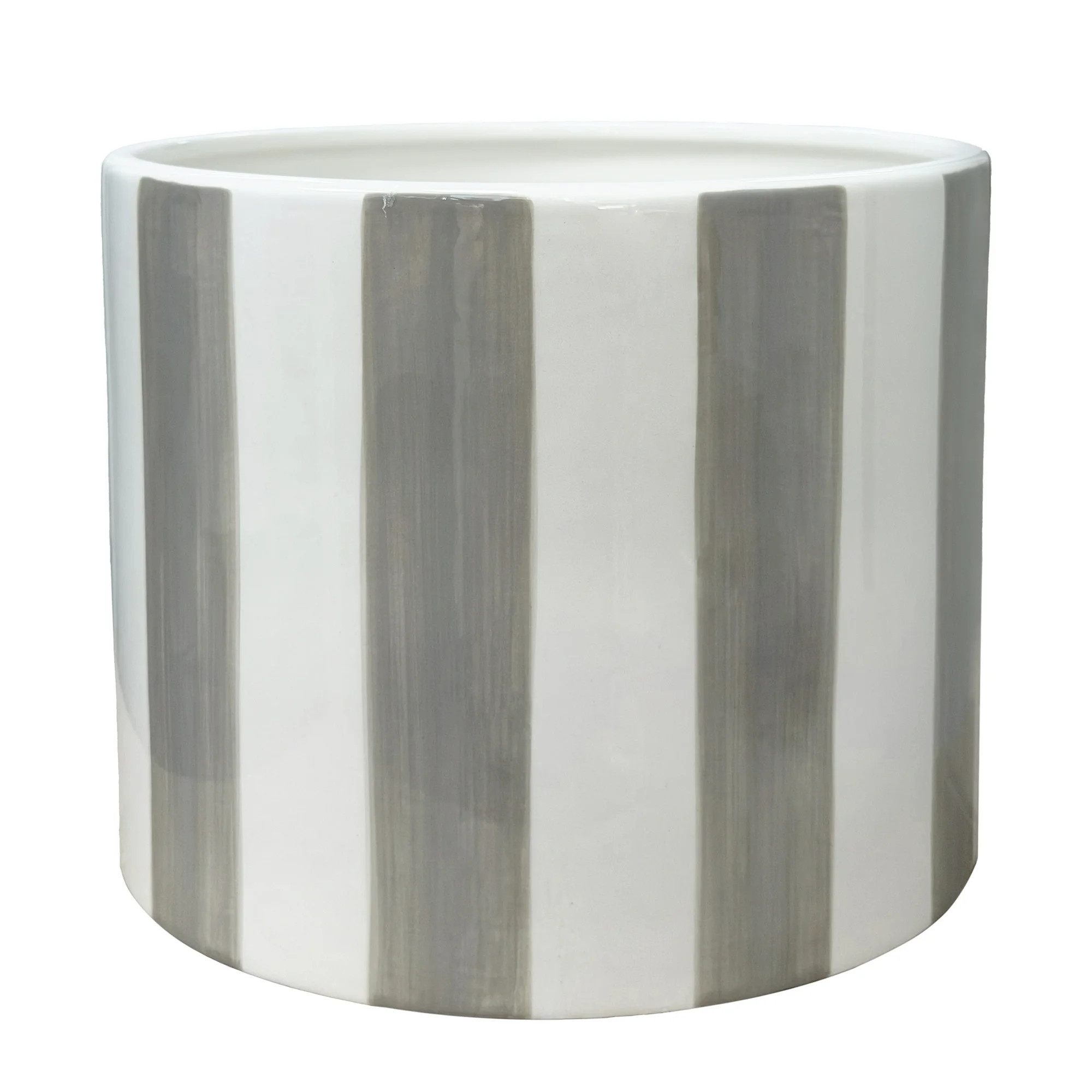 Mainstays Andrew 10" x 10" x 8.75" Round Birch Gray and Vanilla Dream Ceramic Planter | Walmart (US)