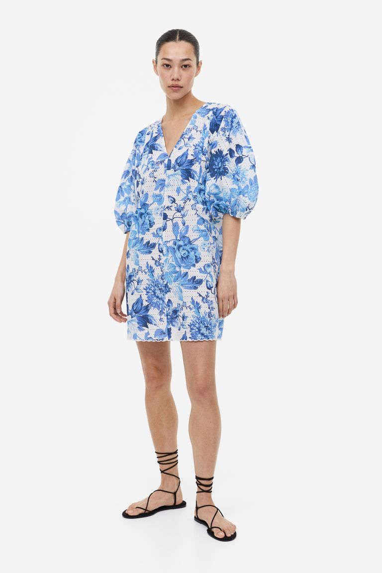 Dress with Eyelet Embroidery | H&M (US + CA)